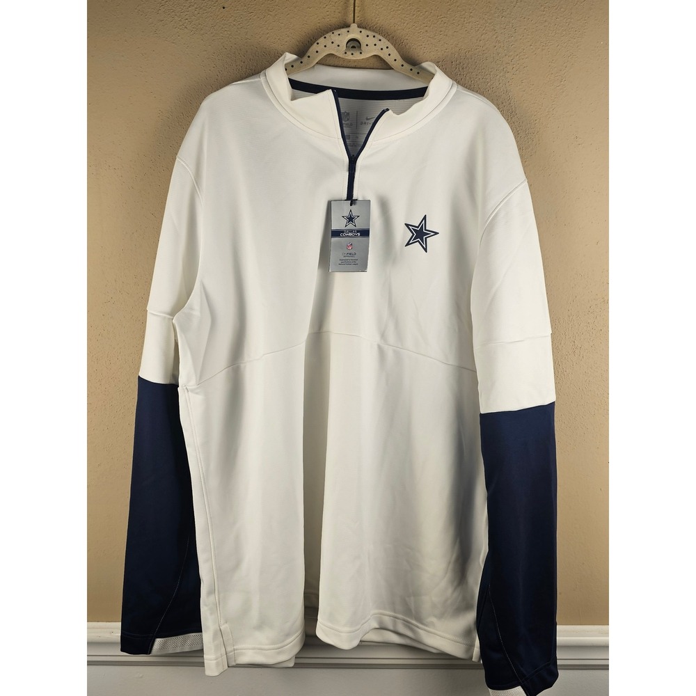 NWT Nike NFL On Field Mens Dallas Cowboys Half Zip Thermal Top Pullover XL